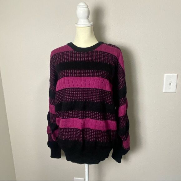 Vintage 80's Northwestern Knitting Co. Wool Blend Knit Sweater Women's Size L - Picture 8 of 14